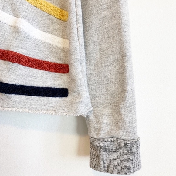 SUNDRY ANTHROPOLOGIE SWEATSHIRT CHENILLE CROPPED HOODIE SIZE 1 (S… - Picture 5 of 10